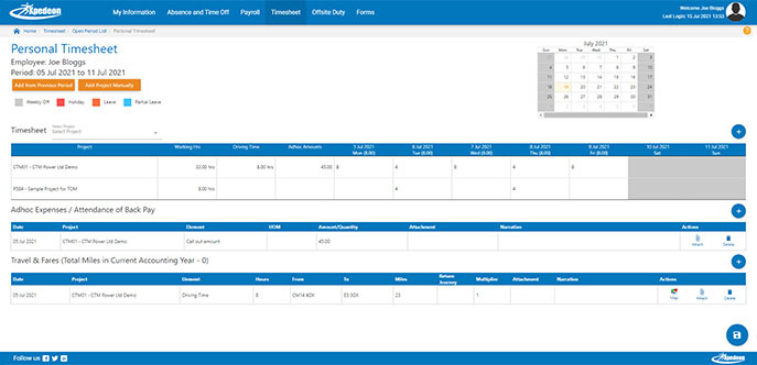 Construction HR and Payroll Management Software - Employee Self-Service Portal