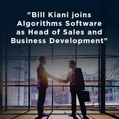 Featured image for “Bill Kiani joins Algorithms Software as Head of Sales and Business Development”